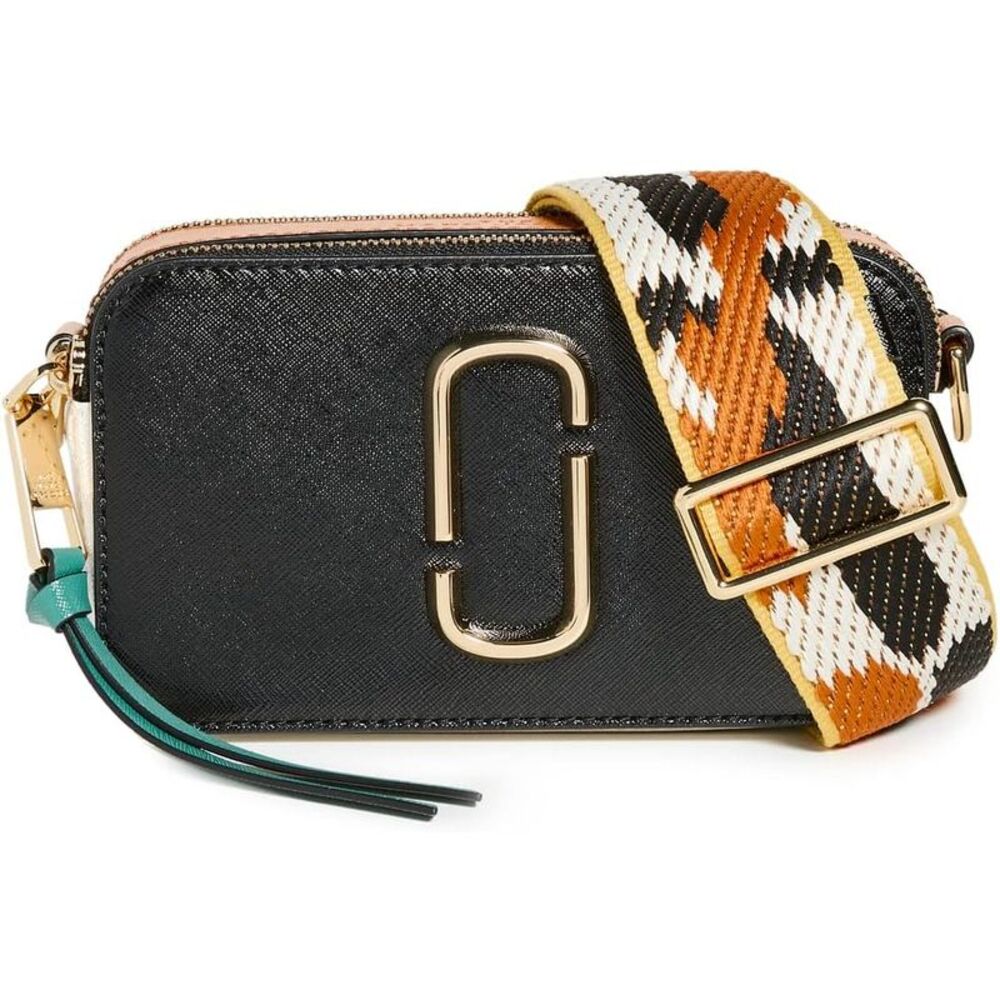 Marc Jacobs Snapshot Crossbody Bag - Black/Honey Ginger Multi